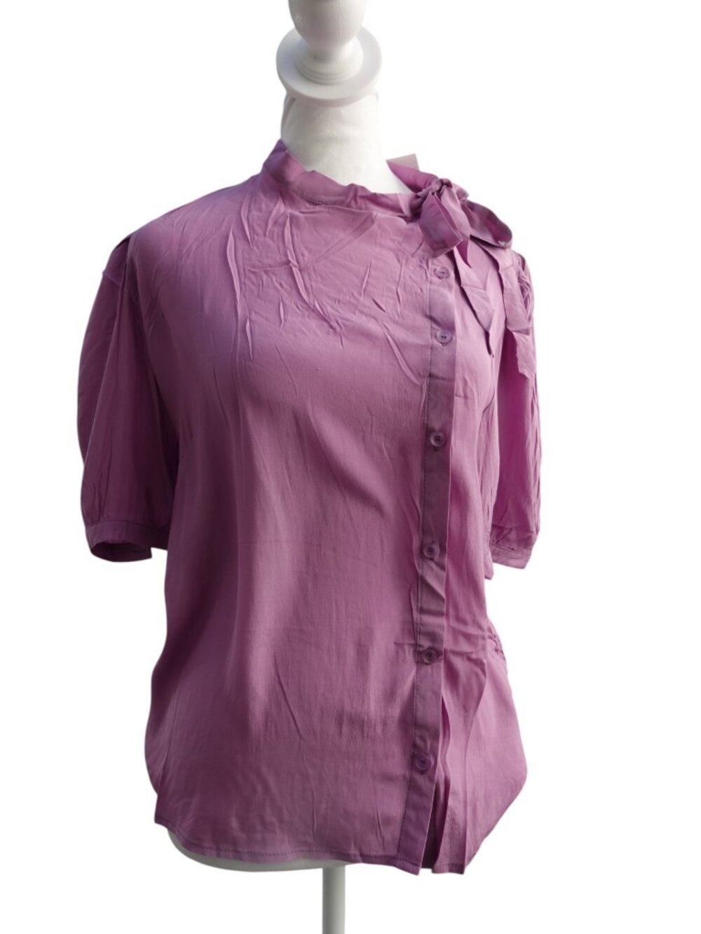 Tulip B side button up blouse Women's Top Purple Vintage style SIZE XL NWT